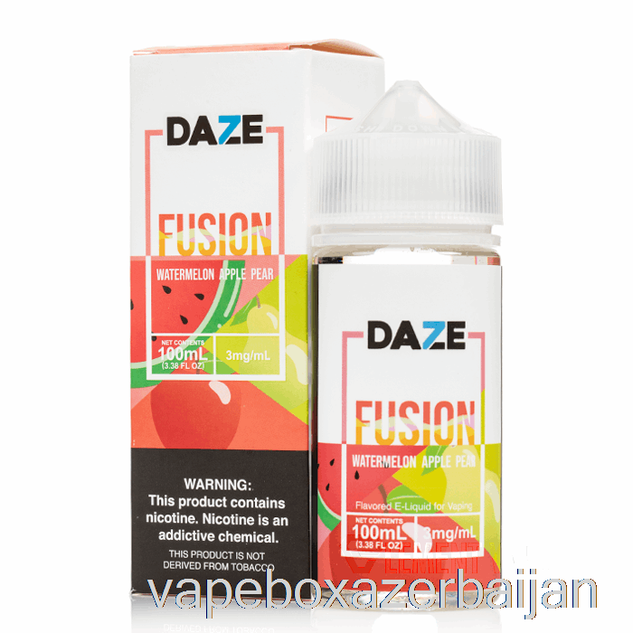 Vape Box Azerbaijan Watermelon Apple Pear - 7 Daze Fusion - 100mL 6mg